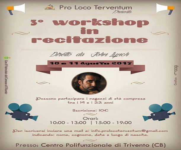 workshop di recitazione diretto da John Lynch