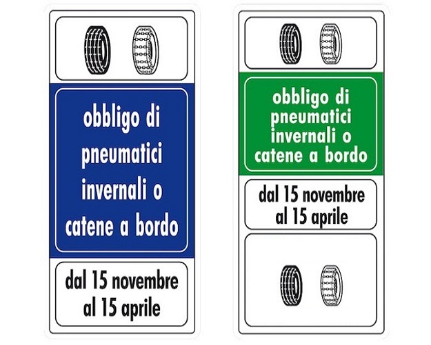 Auto, dal 15 novembre catene a bordo o gomme invernali