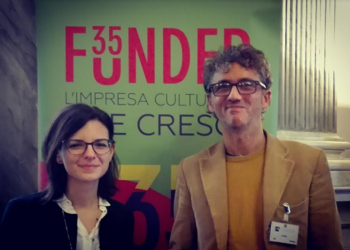Giuseppe Lembo, Presidente dell'Associazione Culturale ArcheoIdea, e Brunella Muttillo, responsabile del progetto Funder35