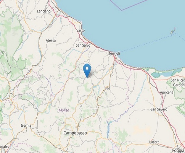 Terremoto in Molise: epicentro a Acquaviva Collecroce