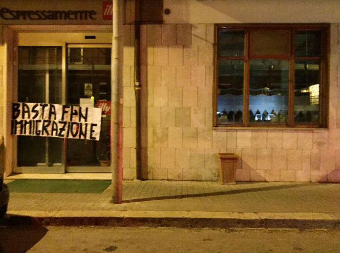struttura che ospita gli immigrati in via Berta