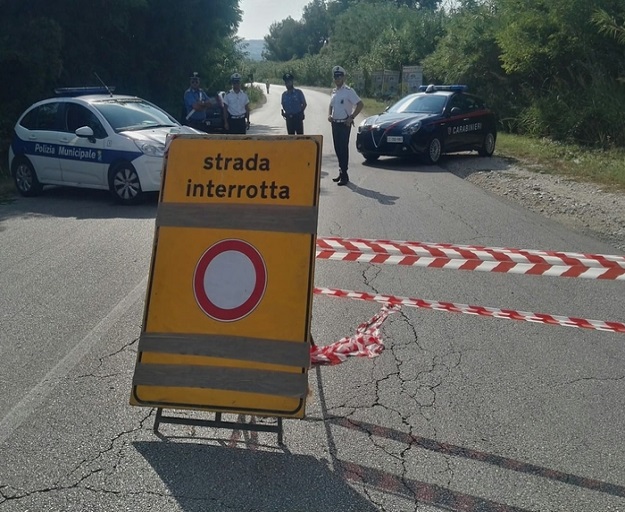 Lanciano (Chieti), chiuso ponte sul fiume Sangro lungo provinciale 111 per Atessa e Val di Sangro