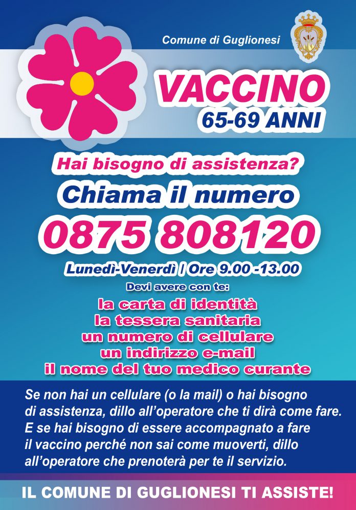 COMUNE DI GUGLIONESI - VACCINI 65-69 ANNI
