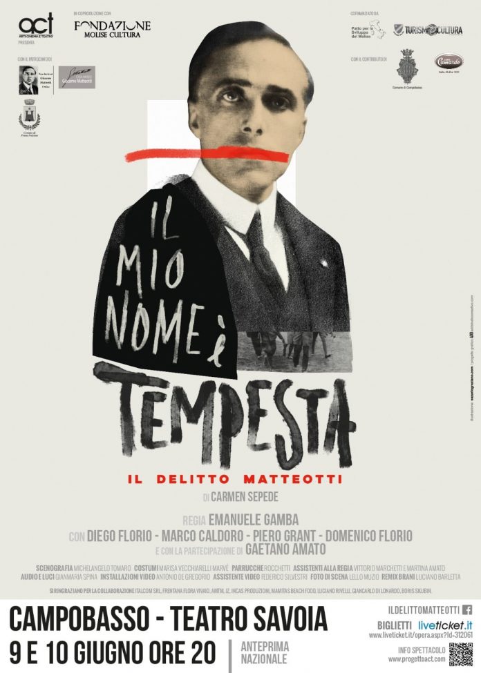 Locandina spettacolo Il delitto Matteotti
