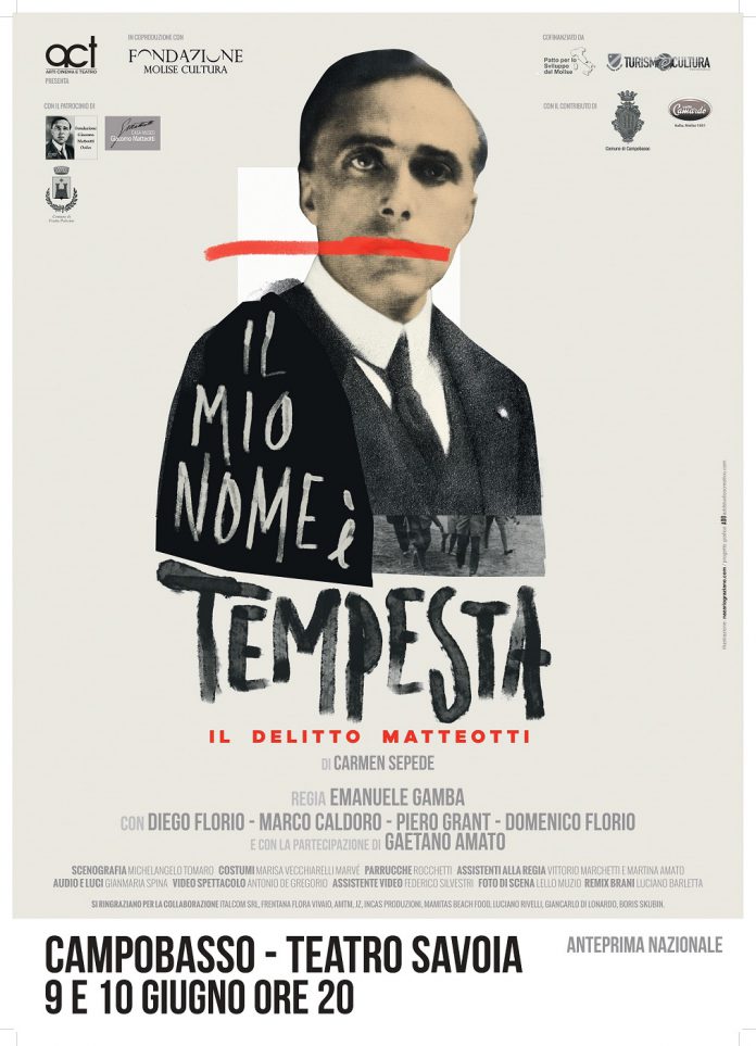 Locandina spettacolo Il mio nome è Tempesta