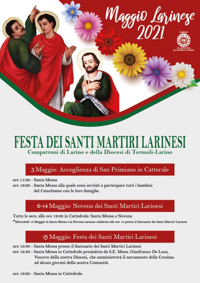 locandina festa dei Santi Martiri Larinesi