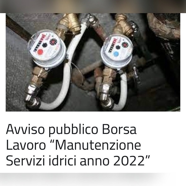 borsa lavoro servizi idrici comune di bonefro