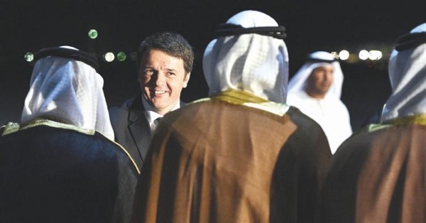 Renzi atterrato ad Abu Dhabi,incontrer? principe ereditario