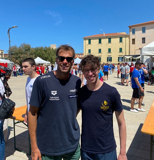 Giovanni Oriente con Gregorio Paltrinieri Piombino2022