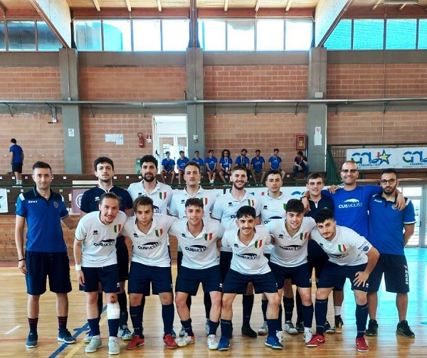 Il Cus Molise calcio a 5 che ha impattato contro il Cus Ancona