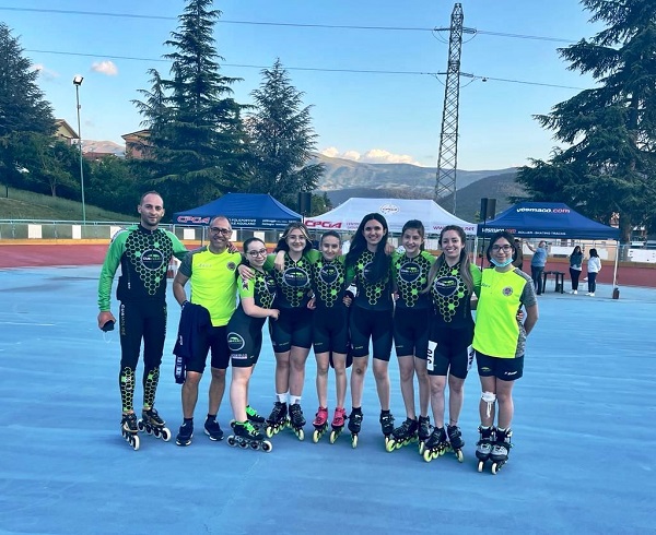 La squadra di pattinaggio del cus molise