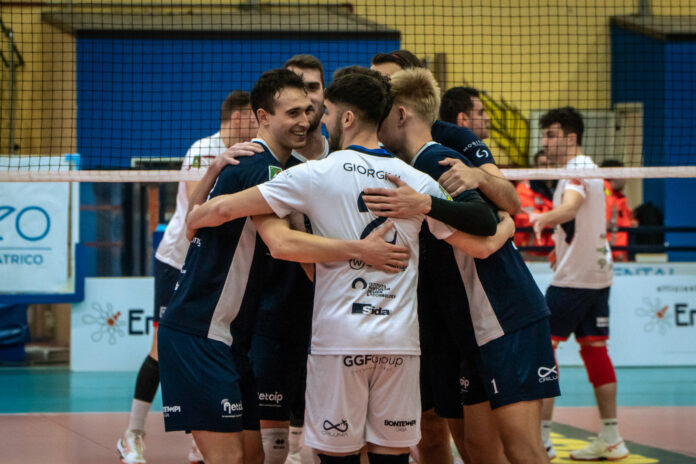 La gioia degli EnergyTime Spike Devils Campobasso dopo un punto