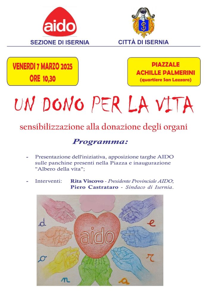 Locandina AIDO - Evento 7 marzo 2025 - Isernia