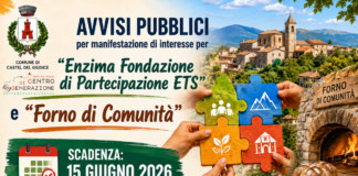 Castel del Giudice, al via le manifestazioni di interesse per la Fondazione di Partecipazione e il Forno di Comunità
