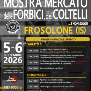 LOCANDINA MOSTRA MERCATO FROSOLONE 5 E 6 SETTEMBRE 2026
