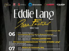 ‘EDDIE LANG JAZZ FESTIVAL’ DAL 6 al 9 AGOSTO XXXV° EDIZIONE. GIARDINI CASTELLO PIGNATELLI MONTERODUNI